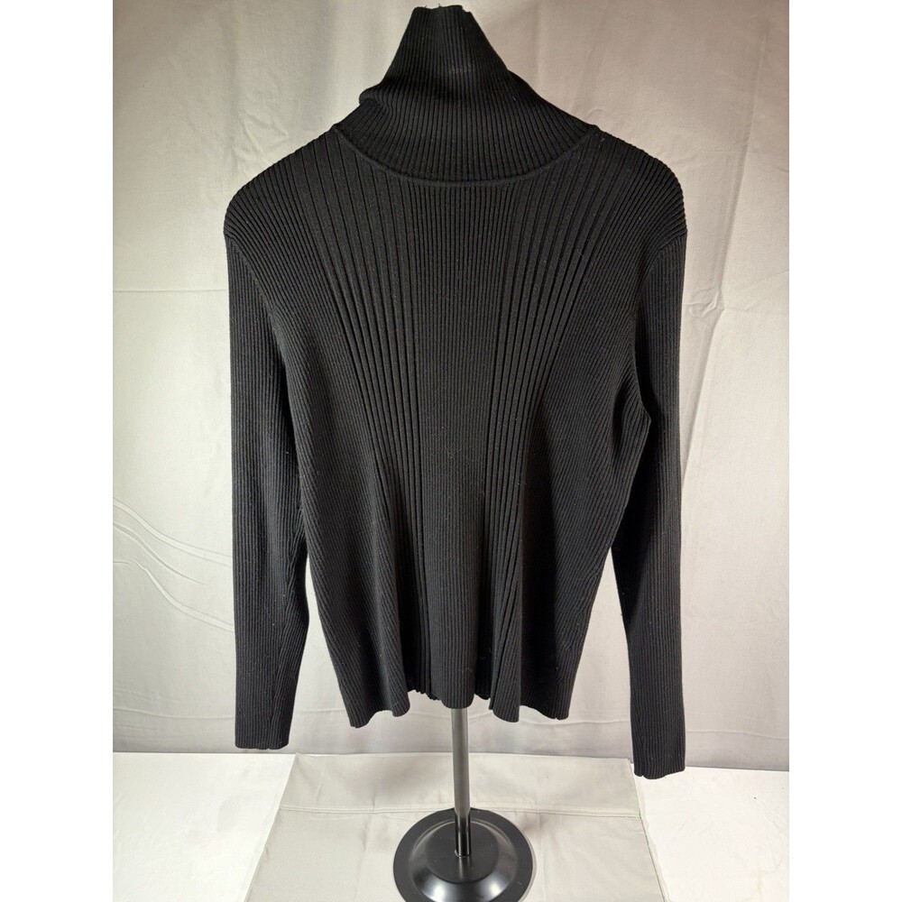 United States sweater Ribbed Knit Turtleneck Sweater Womens Size XL  Black